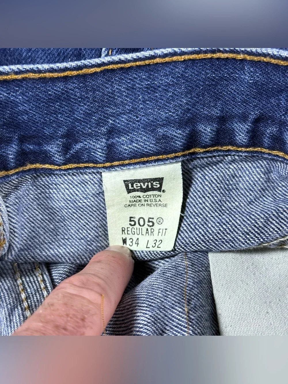 VTG 90s Levi's 505 Jeans Straight Mens 34x32 (32x32) Med Wash Blue Made in USA